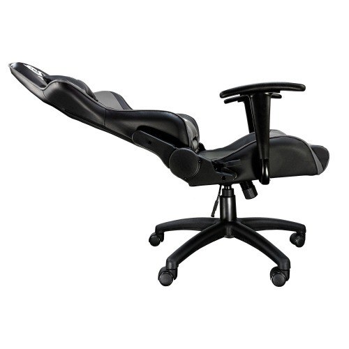 Talius silla Gecko V2 gaming negra/gris, brazos fijos, butterfly, base nylon, ruedas nylon, gas clas