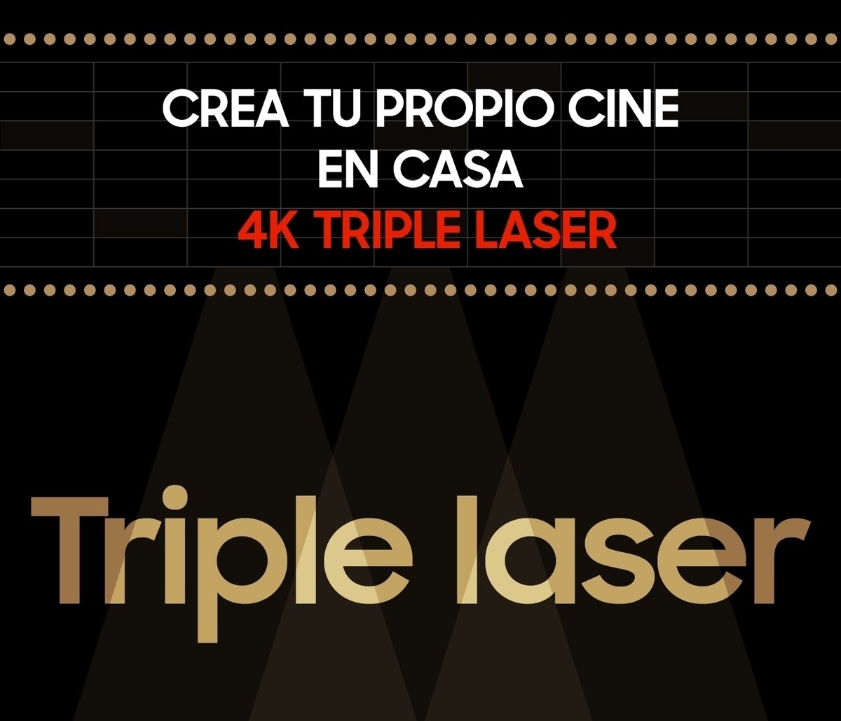 Lanza tu cine privado en 4K Triple láser