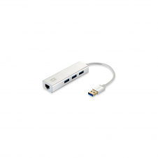 ADAPTADOR LEVEL ONE USB 3.0 GIGABIT ETHERNET RJ45 CON HUB USB 3.0 USB-0503