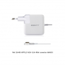 Eightt Cargador Especifico Compatible con APPLE 14,5V-3,1A 45W MAGSAFE1 Tip L