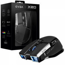 EVGA X20 ratón Ambidextro RF Wireless+Bluetooth+USB Type-A Í?ptico 16000 DPI