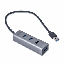 Hub i-tec metal usb 3.2 gen 1 tipo-a a 4puertos usb 3.2 gen1 gris U3HUBMETAL403