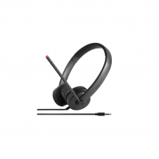 Lenovo Stereo Analog Auriculares Alámbrico Diadema Oficina/Centro de llamadas Negro