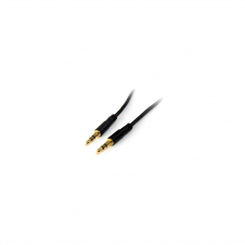 StarTech.com Cable Delgado de Audio Estéreo Conector Mini Jack 3,5mm - Plug TRRS - Macho a Macho - 91cm Negro