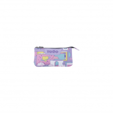 Totto AC52ECO012-2210Z-2QI caja de lápices Estuche suave Poliéster Azul, Rosa, Violeta, Blanco, Amarillo