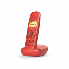 TELEFONO FIJO INALAMBRICO GIGASET A270 NUMEROS AGENDA 10 TONOS ROJO GIGASET-A270RD