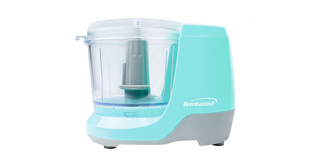 Procesador de Alimentos Mini Marca Brentwood Color Aqua