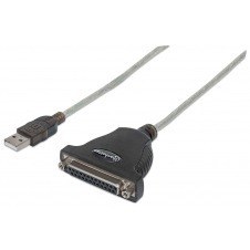 MANHATTAN CONVERTIDOR DE USB A PARALELO PARA IMPRESORA, USB A A DB25, 1.8 METROS 336581