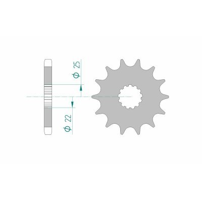 Piñón AFAM acero con goma 28400 - Paso 530 28400OEM-16