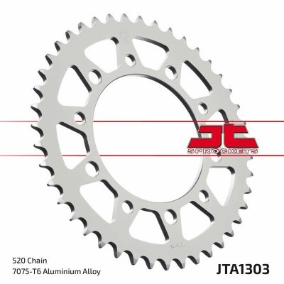 Corona JT Aluminio negro JT 1303 con 45 dientes JTA1303.45BLK