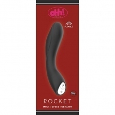 Vibrador Rocket Silicona 19 x 5.8 cm Negro