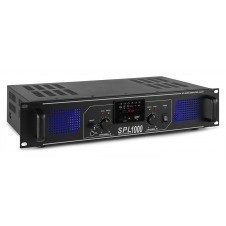 SPL 1000MP3 Amplificador con LEDs azules + EQ Negro