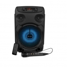 Bafle Vorago 8 Pulgadas Karaoke Speaker 301 V2, Bluetooth, 1500 MAh Bateria, USB, 2800W,